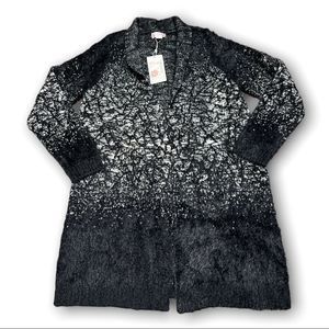 Kamana Women’s Fuzzy Cardigan Sweater Size Medium NWOT